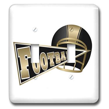 Imagem de 3dRose lsp_23435_2 Galhardete de futebol americano e interruptor duplo para capacete