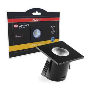 Imagem de Mini Spot Led Elegance Sobrepor 1,5w 2700k 110v/220v Quadrado Preto Co