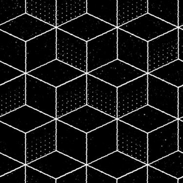 Imagem de Papel De Parede Autocolante Geométrico Cubos Preto E Branco 10m