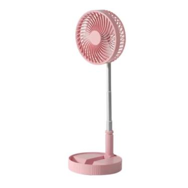 Imagem de Ventilador Portátil Silencioso Dobrável 7200mah Retrátil (Até 1 Metro Ajustável) Cor: ROSA
