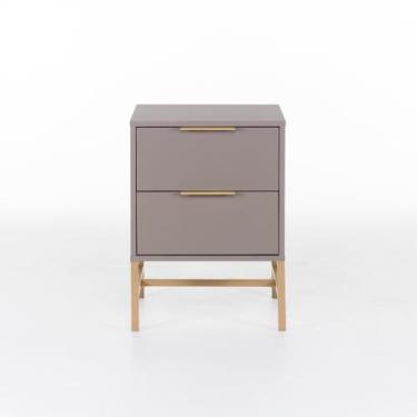 Imagem de Mesa de Cabeceira Square 2 Gavetas 60 cm x 43 cm x 40 cm - Casavee, Nu