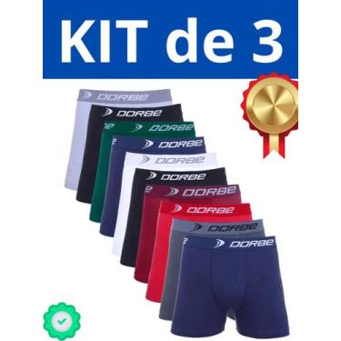 Imagem de Kit 3 Cuecas Boxer Microfibra Masculina  Cores Sortidas - AXF, TAMANHO