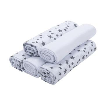 Imagem de FRALDA P/BEBE PRIME BABY JOY ESTAMPADO/LISO 80CMX80CM PCT C/05UN //ESTRELINHAS