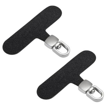 Imagem de CUEDM Aba de corda de celular para iPhone, aba de cordão de telefone, abas de corda para celular, peça de substituição de alça de telefone (prata quadrada, B)