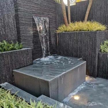 Imagem de Revestimento de Parede Pedra Leve Riscada Decorativa Grafite  1,20m x 