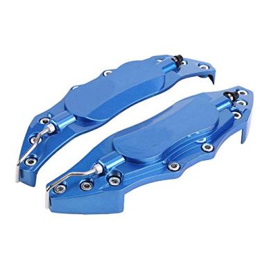 Imagem de Milltrip 2 peças de proteção de cobertura de pinça de freio de alumínio para carro, ajuste de alta precisão para rodas de 40.6 cm-43.2 cm, longa duração e elegante, vermelho ou azul (azul)