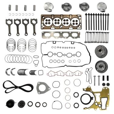 Imagem de Conjunto de junta de cabeça de biela de pistão do motor kit de correia dentada com rolamentos de engrenagem VVT apto para Chevy Cruze Limited Sonic Saturn Astra 1.8L 08-16 HS26516PT-1, 55567934