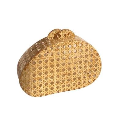 Imagem de LAGO DE SAC Bolsa de mão feminina em acrílico em vime para a noite, verão, praia, bolsa de ombro