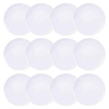 Imagem de Jogo 12 Pratos Raso Porcelana Branco Liso 25cm para Jantar