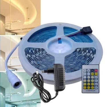 Imagem de Fita Led 5M Luz Fria, Quente E Neutra 12V E Controle E Fonte - CBC