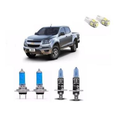 Imagem de Kit Lâmpadas Super Branca + Led Farol S10 2012 2013 2014 - Techone