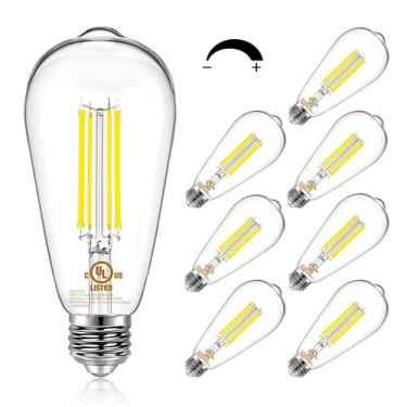 Imagem de Lâmpada LED DAYBETTER Vintage Edison E26 7W 5000K 800lm, pacote com 8