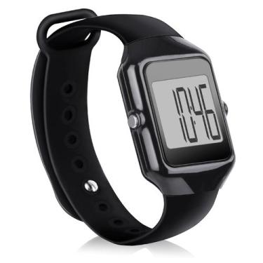 Imagem de Pedômetro Poriylzz Simple 3D Step Counter para caminhar em preto