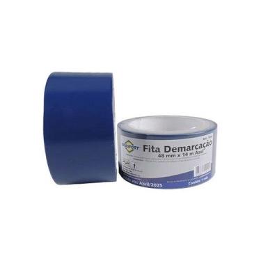 Imagem de Fita Demarcação Solo 48mm x 14mts Azul - Brasfort 7638