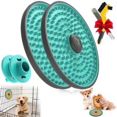 Imagem de Brinquedo de treinamento Lick Mat Lalolee para cães Crate com escova