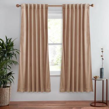 Imagem de Cortinas StangH Beige Blush Velvet 183 cm de comprimento com bloqueio 
