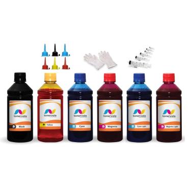 Imagem de Kit 6 Tinta Para Epson L805 T673120 CMYK 250ml