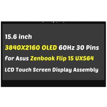 Imagem de Substituição para Asus Zenbook Flip 15 OLED UX564 Tela LCD UX564E UX564P UX564EH UX564EI UX564PH UX564PI UX564I 13NB0SC1AM0131 OLED 3840X2160 39.6 cm Montagem de tela LED (apenas para tela sensível ao