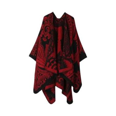 Imagem de Cachecol De Inverno Chunky De Imitação De Cashmere Para Mulheres, Esti