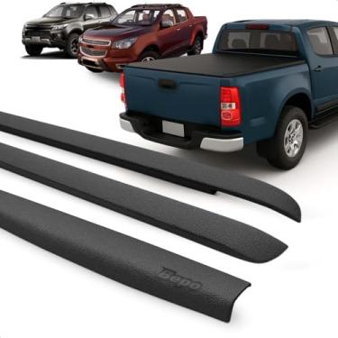 Imagem de Kit Protetor de Borda Aba Lateral e Tampa Traseira da Caçamba S10 Cabine Dupla 2012 a 2024