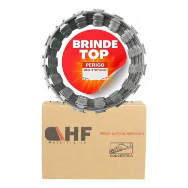 Imagem de 2X Hf Metalúrgica Concertina Rolo 30Cm Ref Para 10 Metros -