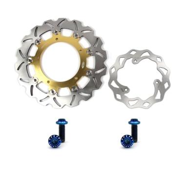 Imagem de Discos de freio dianteiro e traseiro Arashi Rotores com parafusos de montagem para Yamaha MT03 FZ03 2016-2023, YZF R3 2015-2023 ABS incluído, peças de reposição de motocicleta