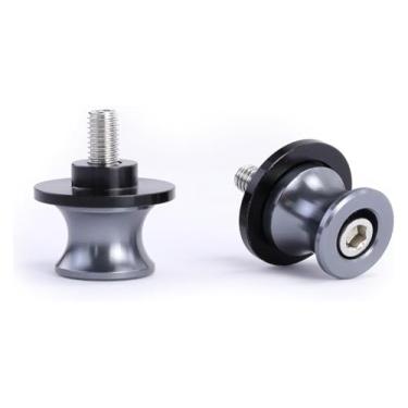 Imagem de BYYINGSUS Carretéis de braço oscilante de motocicleta M8X1,25 de 8 mm, parafuso de suporte CNC compatível com Ninja 400 ZX-10R Z400 Z650 Z900 Z1000 (M8 cinza 1 par)