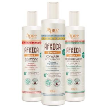 Imagem de Kit Apice África Baobá Shampoo e Condicionador 300ml Co Wash 300ml