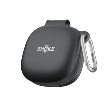 Imagem de Capa protetora para fones de ouvido Shokz OpenFit 2+ (preta) – Capa resistente à água, durável, resistente a arranhões, capa de plástico leve (fones de ouvido ou estojo de carregamento não incluídos