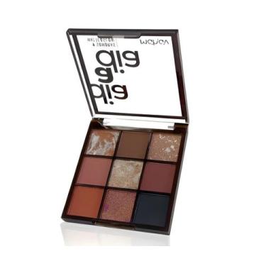 Imagem de Paleta com 9 Cores Classicas de Sombras Matte e Glow Elegant - Mahav