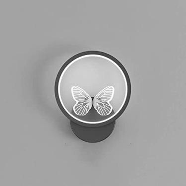 Imagem de Luminária de parede LED, arandelas de parede modernas, luminária de parede em forma de borboleta, luminária de cabeceira de 13 W compatível com sala de estar, mesa de cabeceira, luminária de