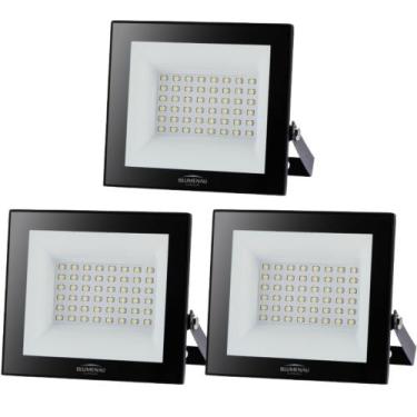 Imagem de 3 REFLETOR LED PLAY 50WATTS IP66 ALUMINIO Bivolt 110/220V 6500K BLUMEN