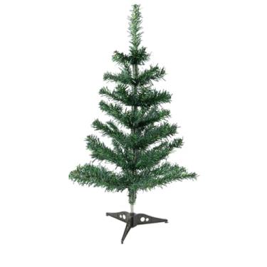 Imagem de Árvore de Natal de mesa de 60 cm com tripé preto, árvore verde de 60 cm para ocasiões de celebração em casa na varanda (B01)