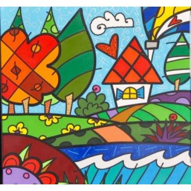 Imagem de Kit De Bordar Em Talagarça Completo: Tela Pintada + Lã + Agulha  +  Ma