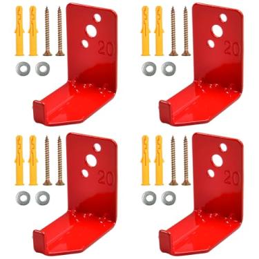 Imagem de 4 peças de suporte de parede para extintor de incêndio adequado para montagem de lareira