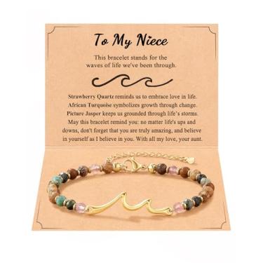 Imagem de Tarsus Pulseira de ondas, The Waves of Life We've been Through, meias para mulheres, presentes exclusivos para aniversário, Natal, presentes significativos para amigas, irmã, filha, sobrinha