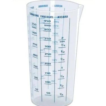 Imagem de 2X Copo Plastico Medidor Dosador Receitas Graduado 500 Ml Co