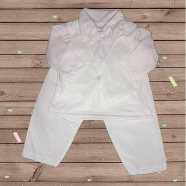 Imagem de Conjunto Infantil Social com Gravata Borboleta Bebê Menino RN a 05 mes