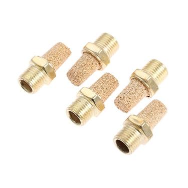 Imagem de 1/2/ 5PCS M5 1/8"1/4" 3/8"1/2" 3/4"1" Rosto de bronze de latão Silenciadores pneumáticos de silenciadores de ruído Filtro de ruído Redutor YYDFPIIA (Color : BSL 01 5pcs)