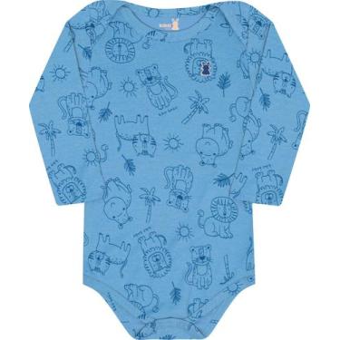 Imagem de Body mang long bebe 13565 kiko e kika - Kiko baby, Azul, M