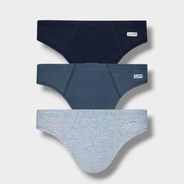 Imagem de Cueca Slip Lupo Kit c/6 unidades 0515, P, Cinza preto, Chumbo
