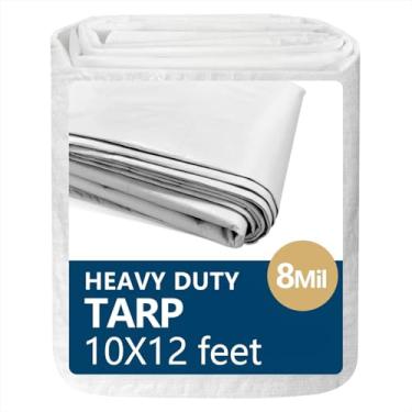 Imagem de WAWINY Lona impermeável engrossada de 3,5 x 3,5 m, armadilha resistente de 8 mm, capa de lona para acampamento, abrigo de chuva de emergência, proteção de equipamentos ao ar livre, resistente a UV