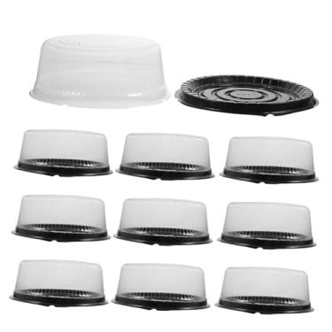 Imagem de 10Pcs Reusable Round Cake Boxes with Lids Plastic Cake Containers for Bakery Desserts Ideal for Storing and Transporting Cakes and Pastries
