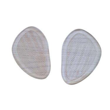 Imagem de Par Palmilha Ortopédica Protetor Para Pés Almofadas Silicone Sapato Branco