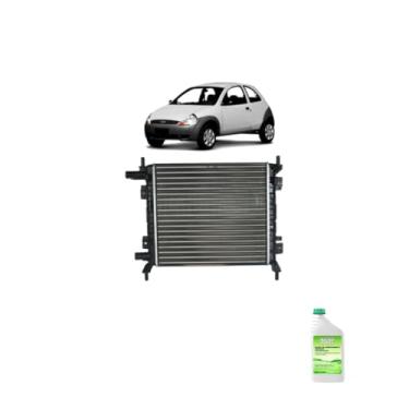Imagem de Kit Radiador Ford Ka 1.0/1.6 2000-2008 Sem Ar + Aditivo Verde Mparts