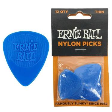 Imagem de 12 Palhetas ERNIE BALL Nylon 0,53 mm Azul Escuro P09135