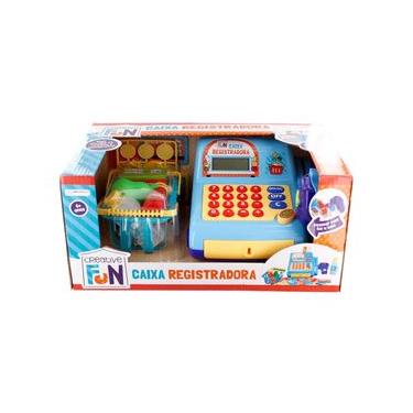 Imagem de Caixa Registradora Azul Com Luz e Som Creative Fun Multikids - BR386 BR386
