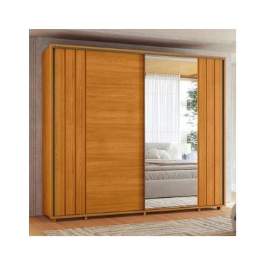 Imagem de Guarda-Roupa Casal Madetec Dalí Com Espelhos 2 Portas de Correr 8 Gavetas Cabideiro Extensível Escada Retrátil