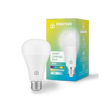 Imagem de Smart Lâmpada Wi-Fi RGB+ Positivo Casa Inteligente - E27 - 10W - 1100 lm - RGB - 2700K/6500K - Wi-Fi - Vida Útil 15.000h