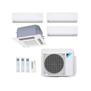 Imagem de Ar-Condicionado Multi Split Inverter Daikin 28.000 (2x Evap HW 9.000 + 1x Evap HW 12.000 + 1x Evap Cassete 4 Vias 18.000) Quente/Frio 220V